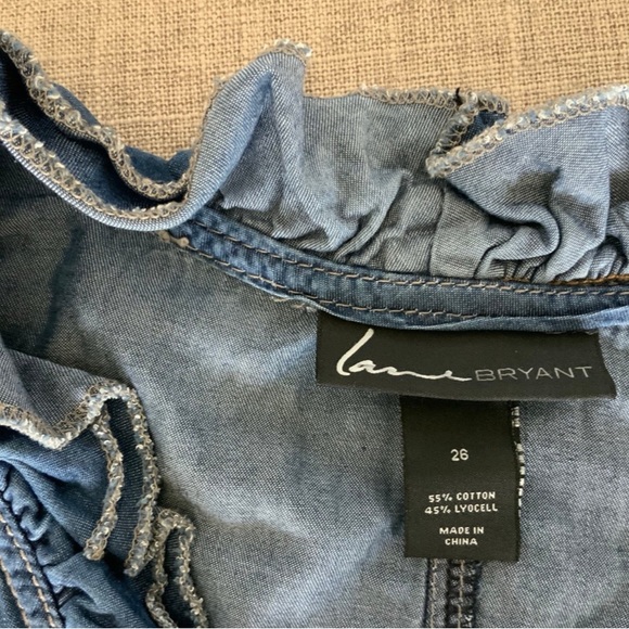 Womens denim plus size denim jacket shirt - Picture 5 of 5